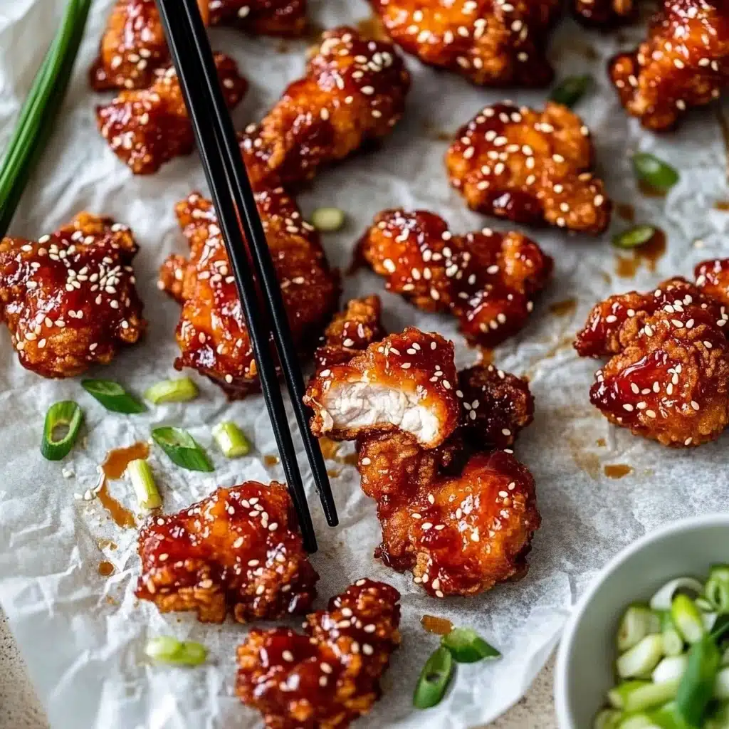 Oven Fried Korean Popcorn Chicken Recipe - Recipe Image