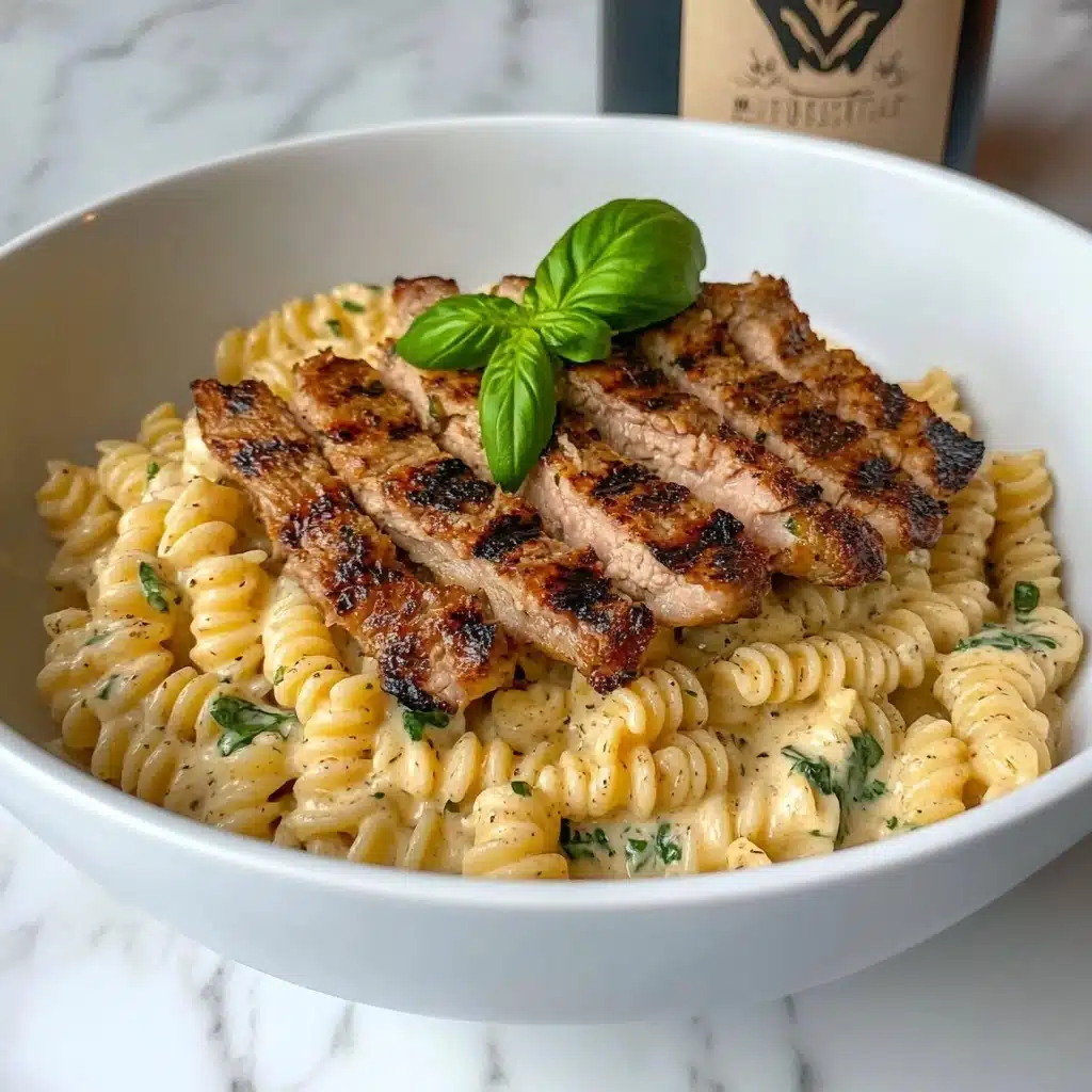 Creamy Chicken and Pasta with Parmesan Recipe - Recipe Image