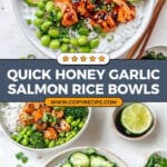 Honey Garlic Salmon Rice Bowls Recipe