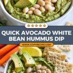 5-Minute Avocado White Bean Hummus Dip with Lemon Recipe