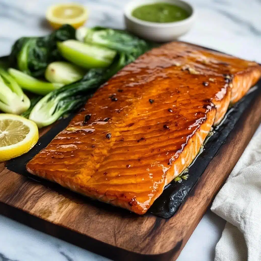 Cedar Plank Salmon with Maple Ginger Glaze Recipe - Recipe Image