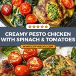 Creamy Pesto Chicken with Roasted Tomatoes & Spinach Recipe