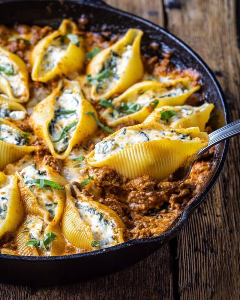 Spicy Pumpkin and Pesto Cheese Stuffed Shells Recipe