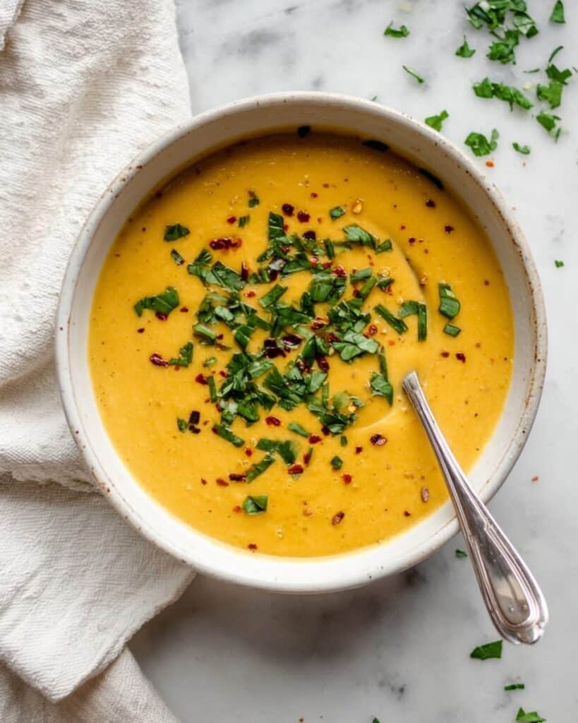 Slow Cooker Creamy Pumpkin Soup with Tofu and Spices Recipe