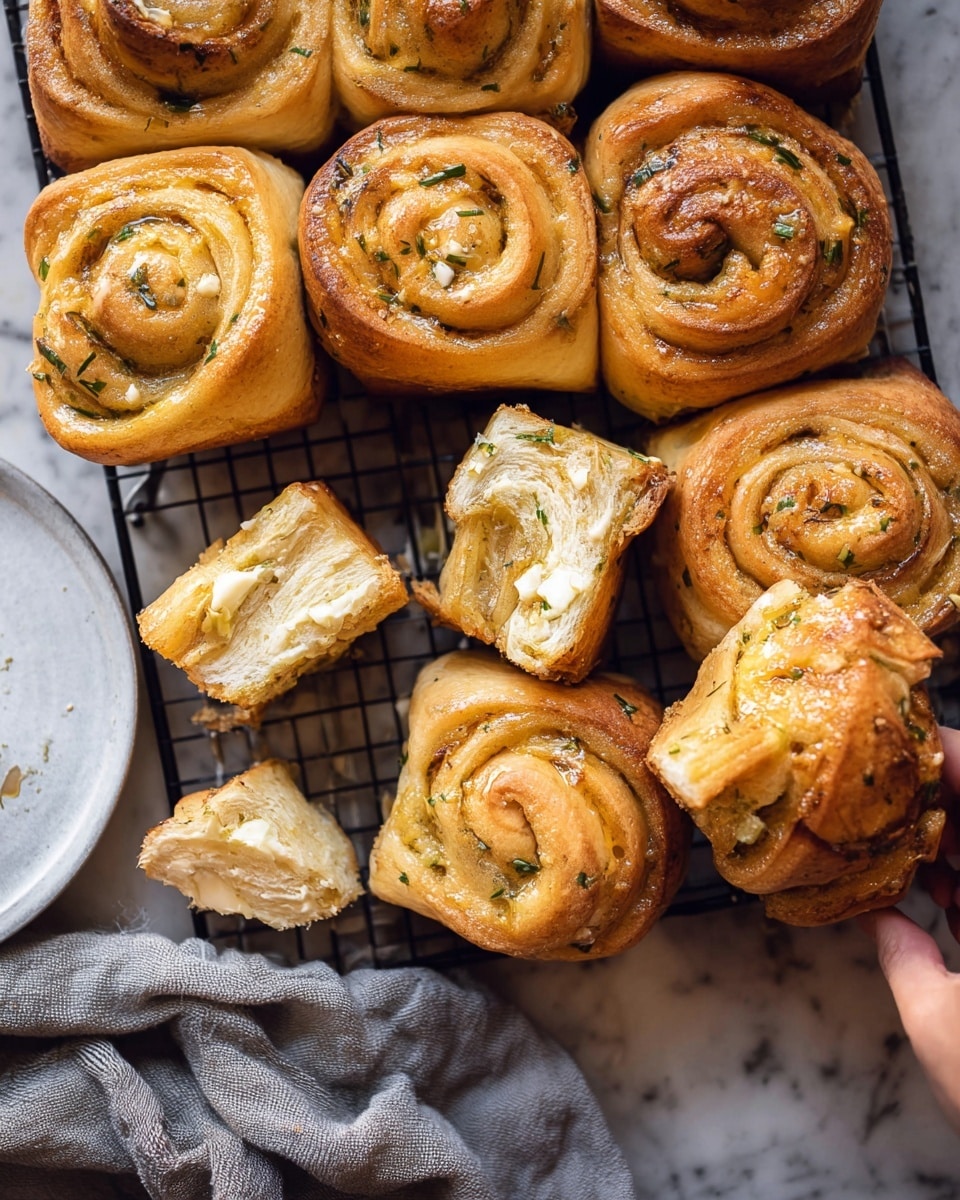 A white plate on a white marbled surface holds four golden-brown swirl rolls, each with a slightly crispy outer layer showing a soft, fluffy inside with melted orange cheese and slices of green jalapeño embedded in the dough. One roll is being pulled apart by a pair of hands, revealing stretchy orange cheese and jalapeño pieces inside. There are three whole green jalapeños lying on the surface near the plate. The lighting is bright and natural, showing texture and color clearly. Photo taken with an iphone --ar 4:5 --v 7