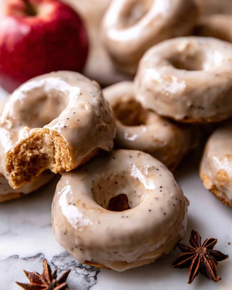 Baked Apple Cider Doughnuts with Cinnamon Maple Glaze Recipe