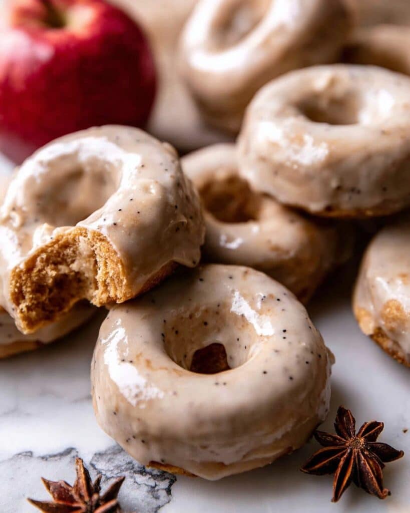 Baked Apple Cider Doughnuts with Cinnamon Maple Glaze Recipe