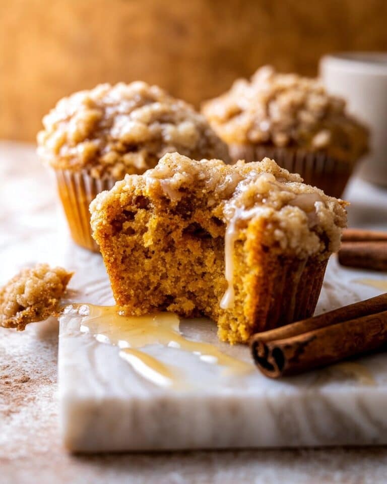 Pumpkin Coffee Cake Muffins with Cinnamon Honey Butter Recipe