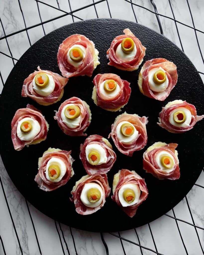 Halloween Mozzarella Eyeballs Recipe