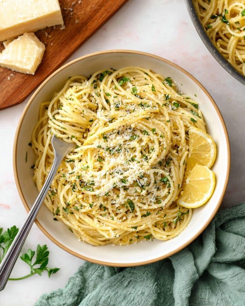 Lemon Parmesan Pasta with Fresh Herbs Recipe