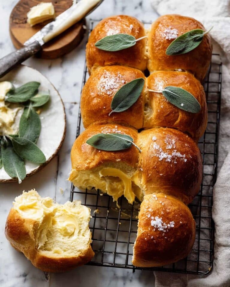 Pull Apart Parmesan Sage Butter Brioche Rolls Recipe