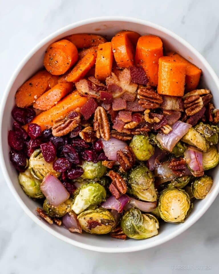 Holiday Roasted Vegetables with Cranberries and Pecans Recipe