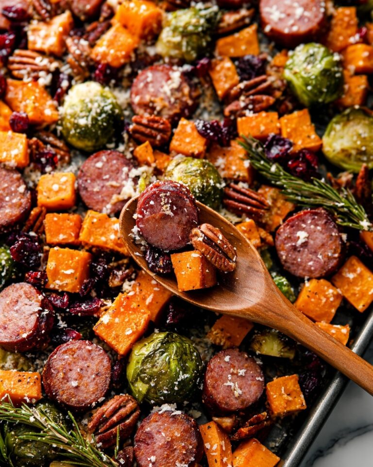 Autumn Kielbasa Sheet Pan Bake With Creamy Curry Dijon Sauce Recipe