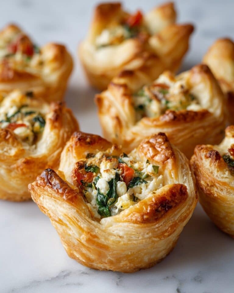 Cheesy Spinach, Feta, and Ricotta Puffs with Sun-Dried Tomatoes Recipe