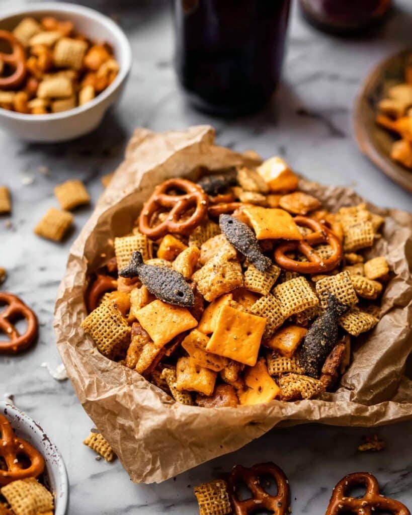 Everything Ranch Cheese and Pretzel Snack Mix Recipe
