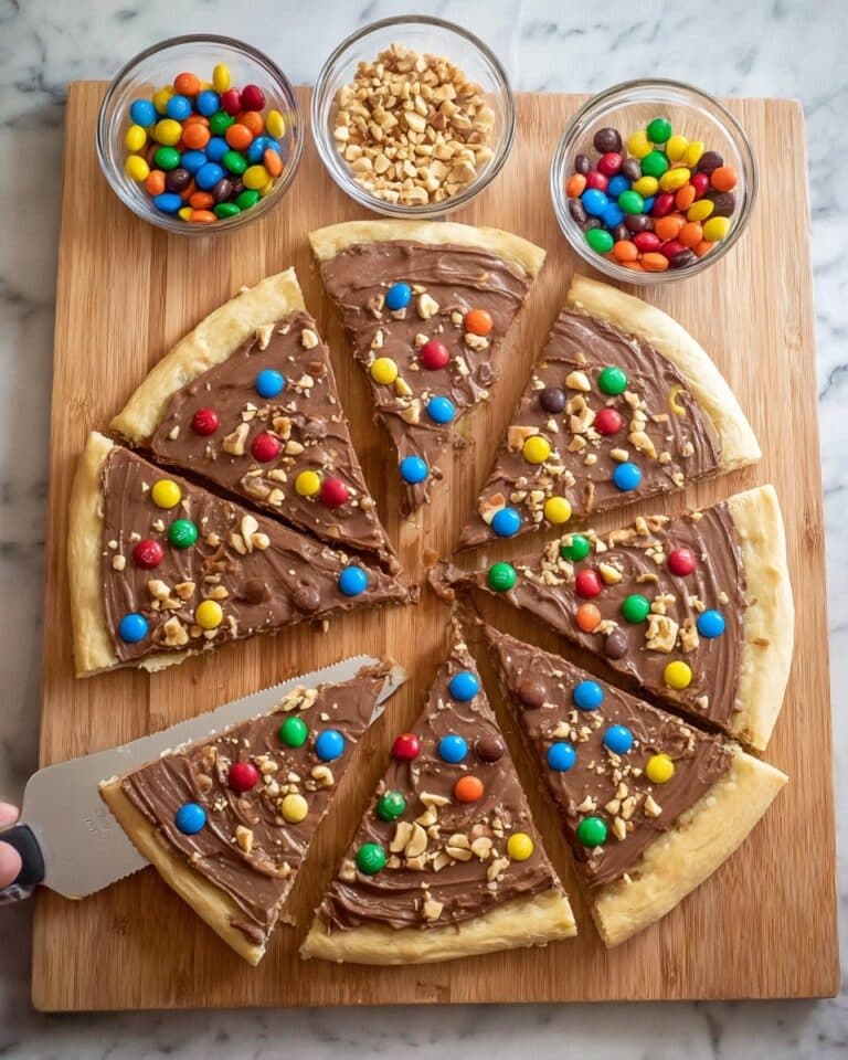 Chocolate Pizza with Nutella and Toppings Recipe