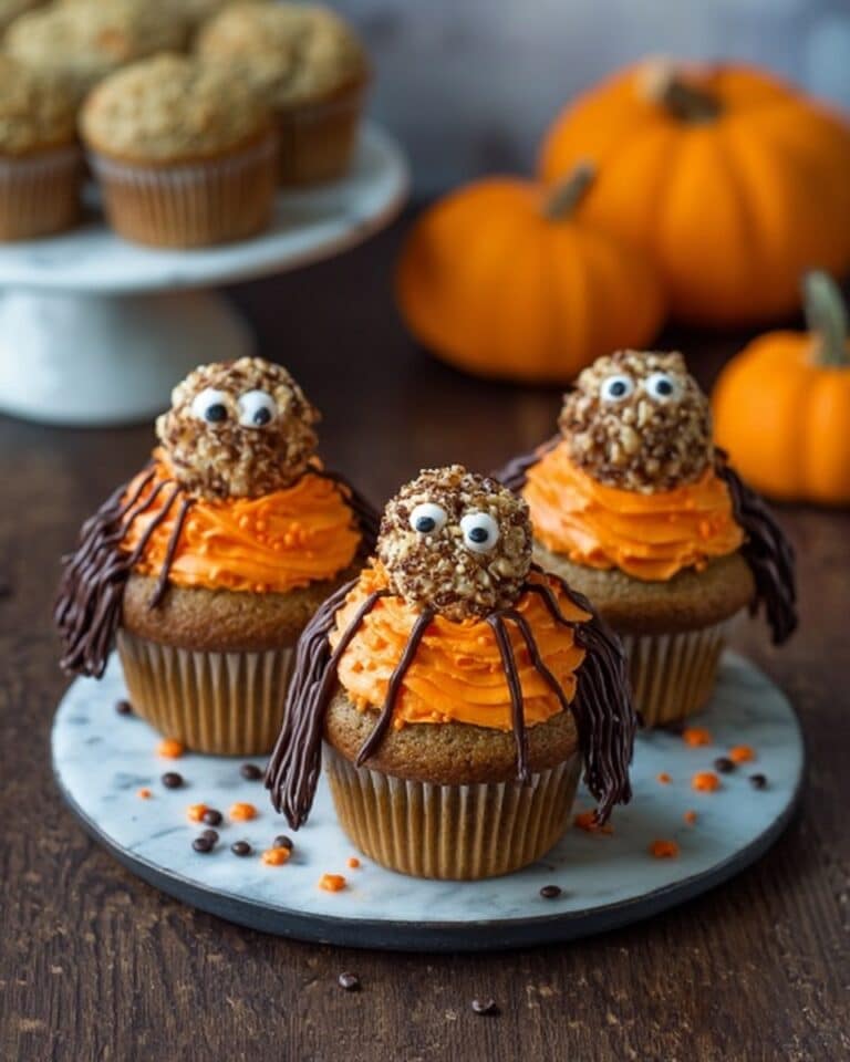 Pumpkin Walnut Spider Cupcakes Recipe