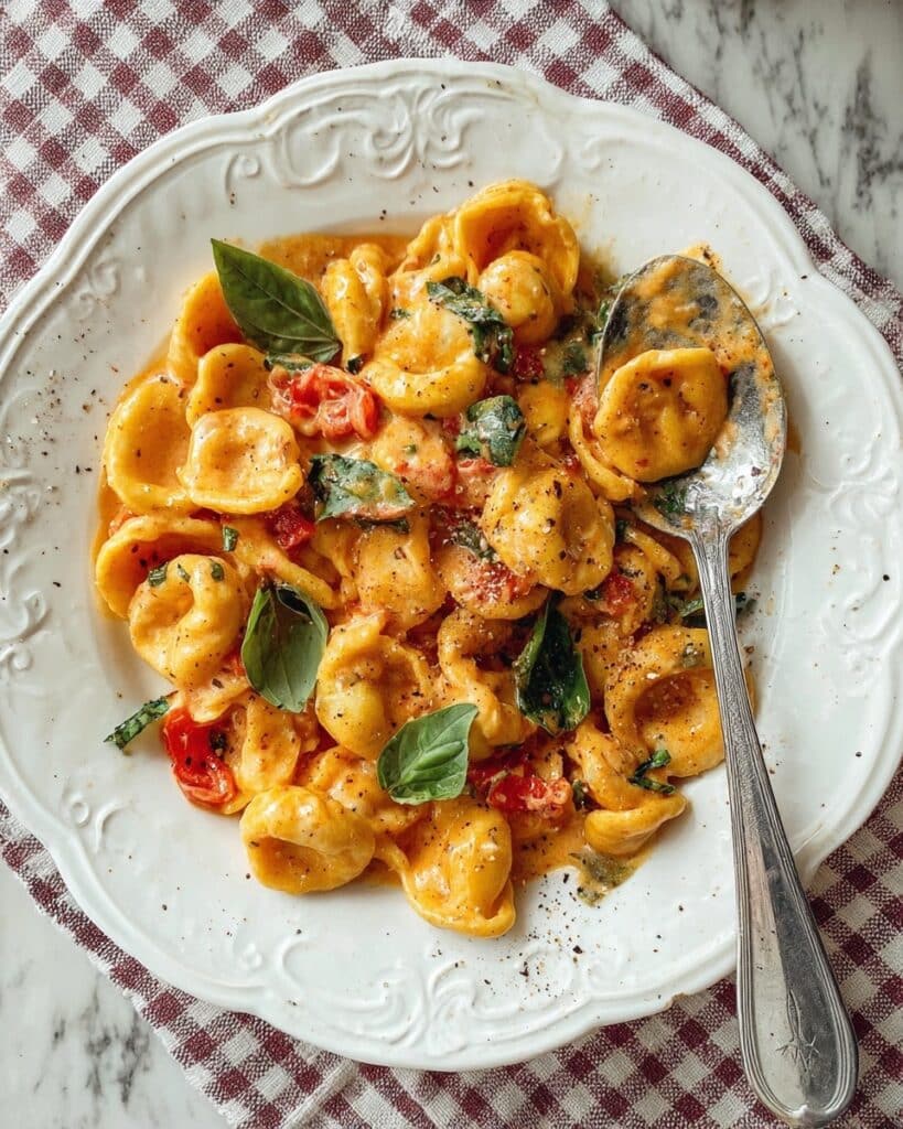 Crispy Sausage Nduja Pasta with Tomato, Mascarpone, and Parmesan Recipe