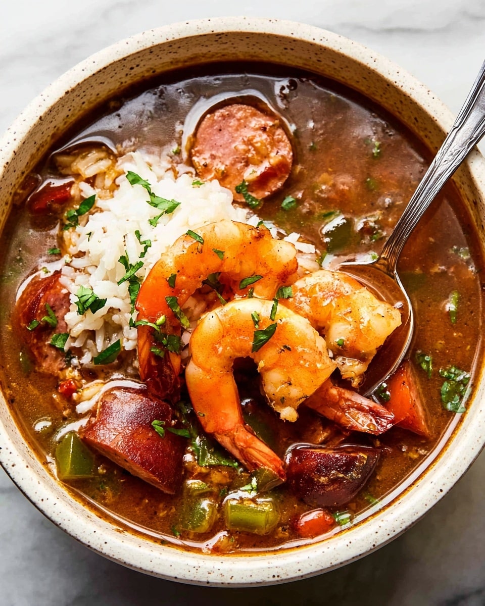 Chicken, Sausage, and Shrimp Gumbo Recipe