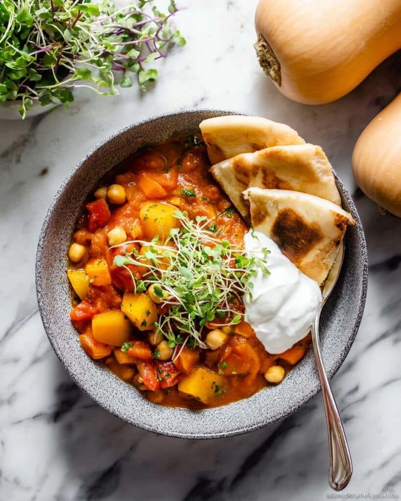 Moroccan Butternut Squash Chickpea Stew Recipe