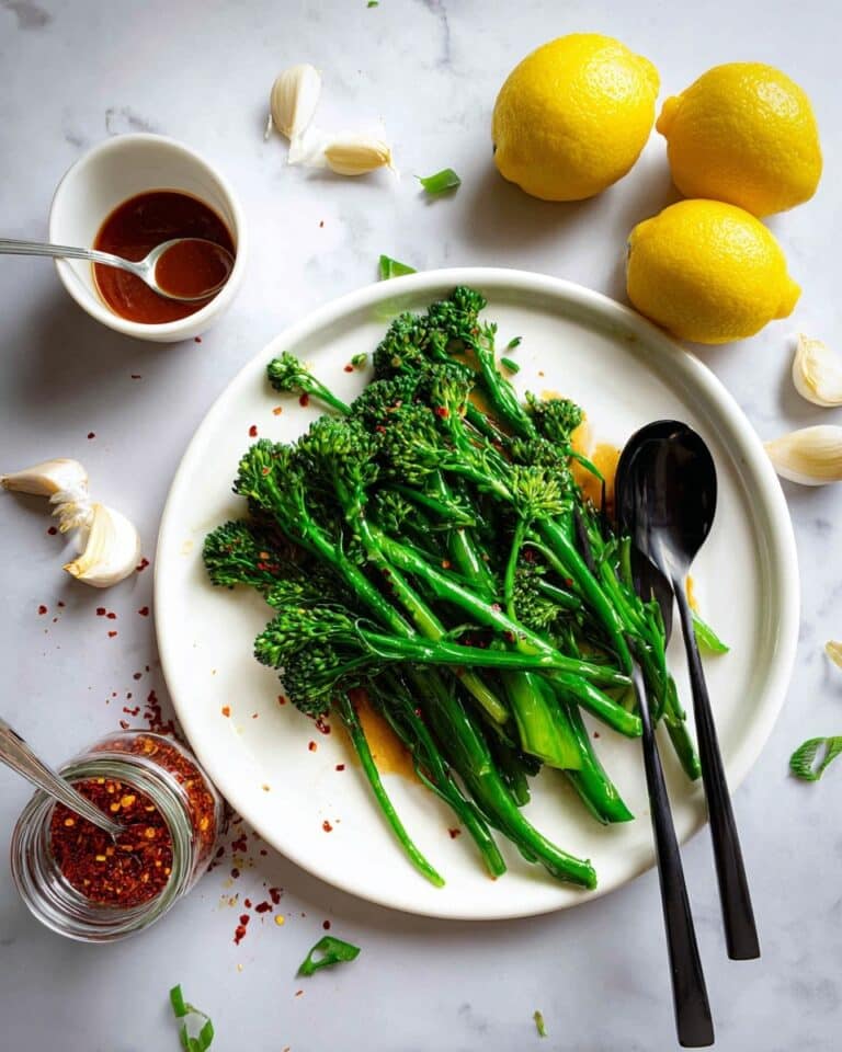 Sautéed Broccolette with Garlic, Lemon, and Aleppo Chili Recipe
