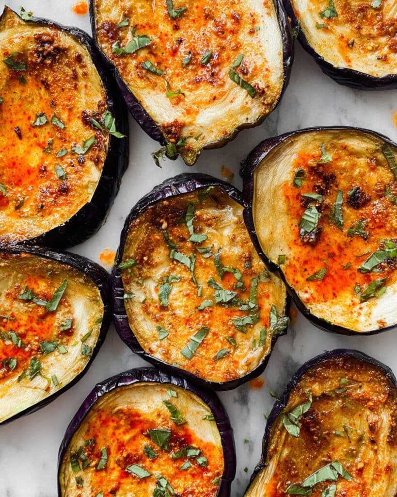 Spicy Roasted Eggplant Slices Recipe