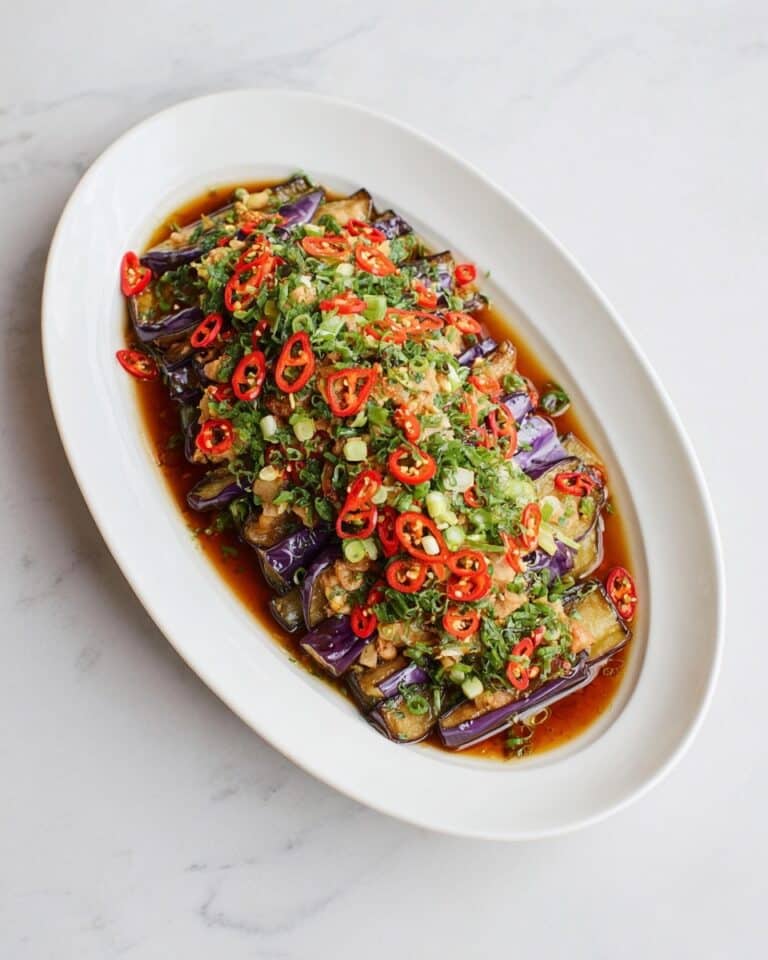 Liang Ban Qie Zi (Chinese Steamed Eggplant Salad) Recipe