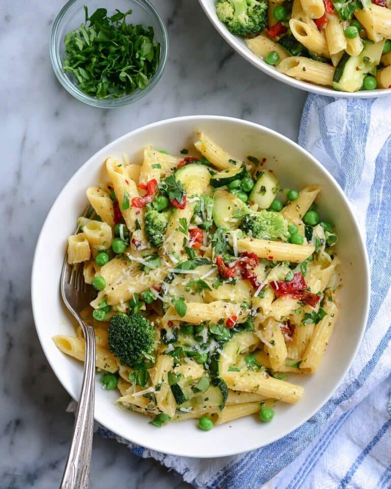 Pasta Primavera with Fresh Vegetables and Lemon Recipe