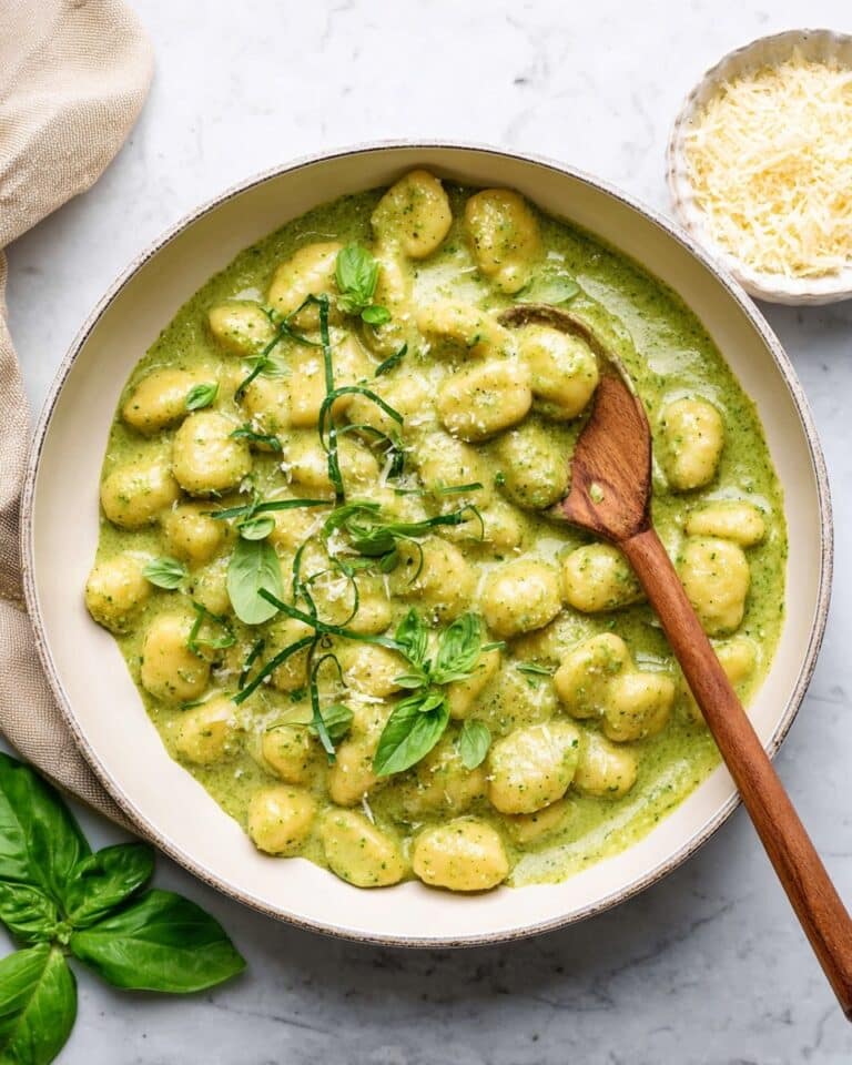 Pesto Gnocchi with Parmesan and Greek Yogurt Recipe