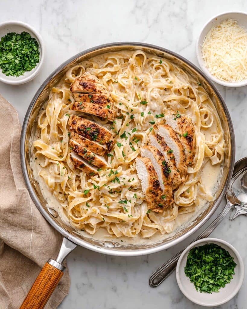 Creamy Chicken Alfredo with Fettuccine Recipe