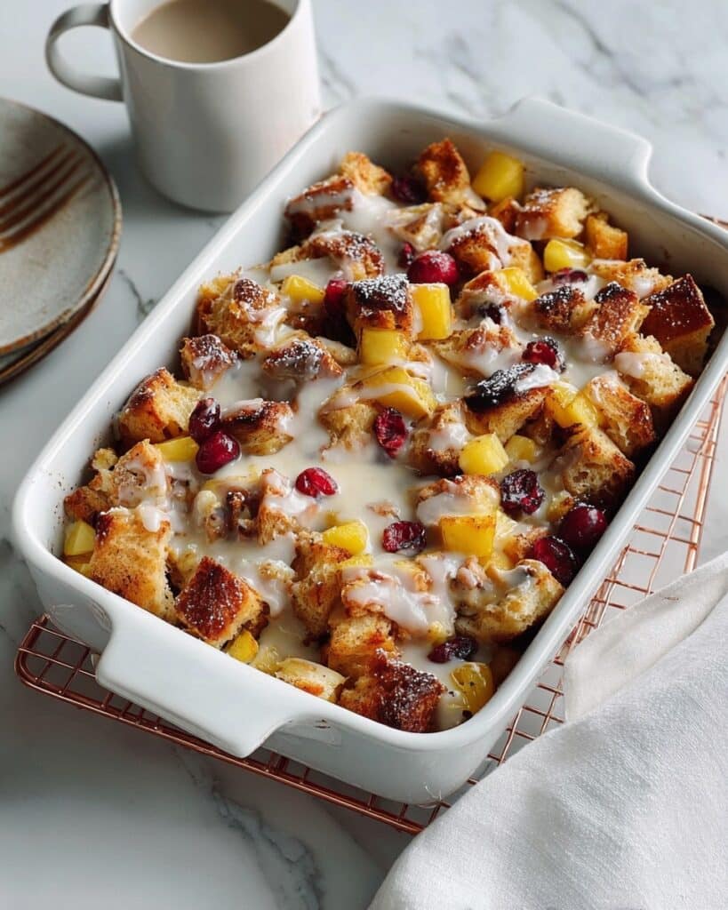 Cranberry Apple Bread Pudding Recipe